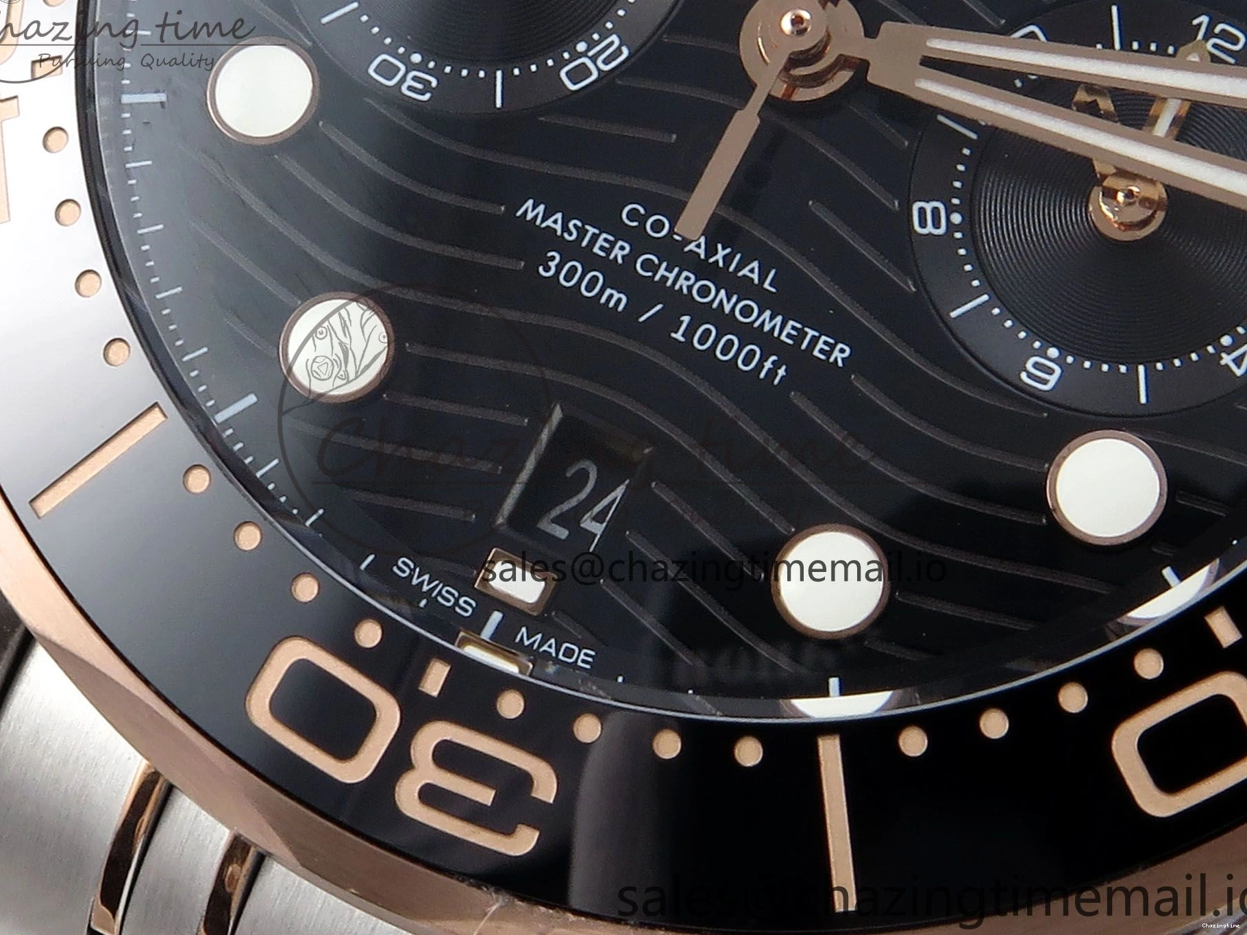 0507 Seamaster 300m Chrono SS YG OMF 1:1 Best Edition Blue Dial on SS YG Bracelet A Popular 7685